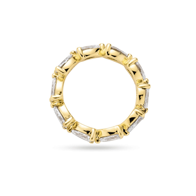 Stone and Strand 14K Yellow Gold Lab-Created Pear Eternity Band Top Image