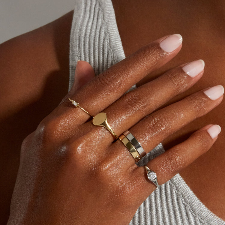 Lab-Created Diamond Pinky Ring – STONE AND STRAND