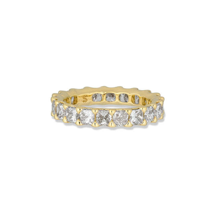 Stone and Strand 14K Yellow Gold Lab-Created Princess Eternity Band Side Image