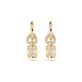 Stone and Strand 14K Yellow Gold LAB-Created Radiant Huggie Drop Pave Earrings Front Image