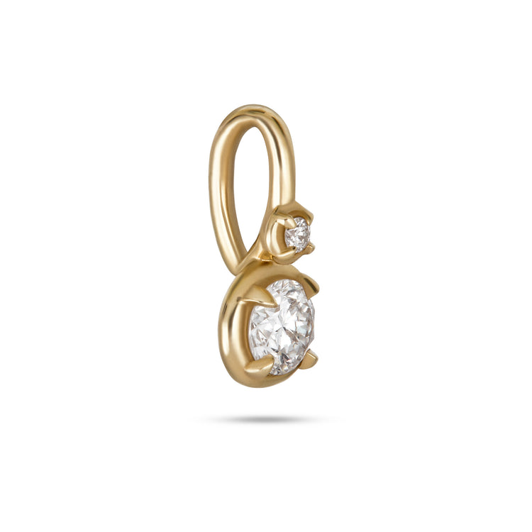 Stone and Strand 14K Yellow Gold Lab-Created Round Diamond Bonbon Charm Side Image