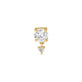 Stone and Strand 14K Yellow Gold LAB-Created Round Drop Mini Flat Back Piercing Earring Front Image