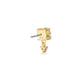 Stone and Strand 14K Yellow Gold LAB-Created Round Drop Mini Flat Back Piercing Earring Rear Image