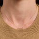 Image of 14K Yellow Gold LAB-Created Serif Nameplate Necklace on Models Neck
