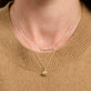 Image of 14K Yellow Gold LAB-Created Serif Nameplate Necklace with Stone and Strand Necklaces