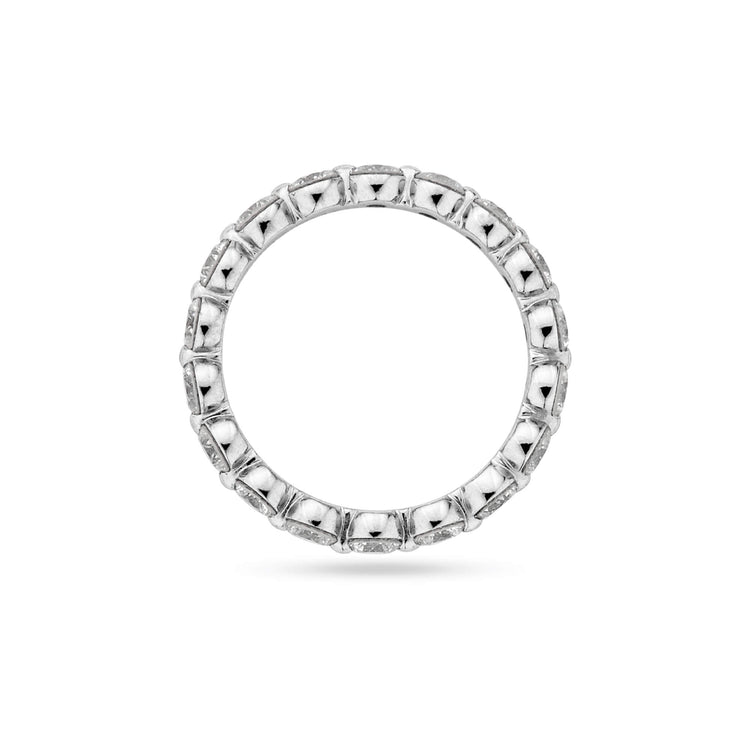 Stone and Strand Platinum LAB-Created Shared Prong Eternity Band Top Image