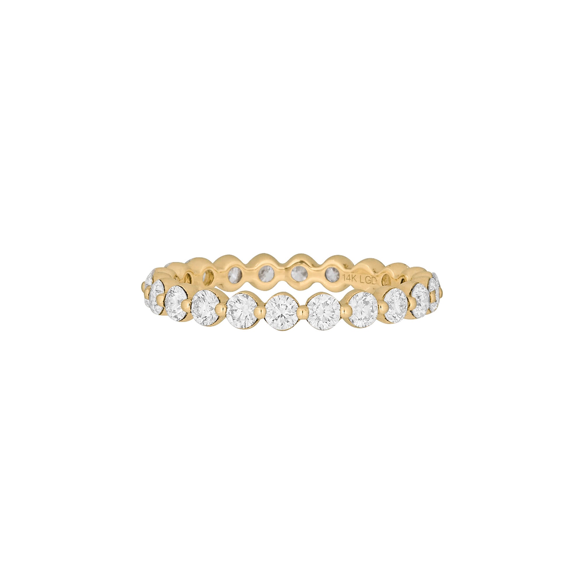 LAB-Created Shared Prong Eternity Band