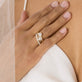 Image of 14K Yellow Gold LAB-Created Shared prong Eternity Band with Stone and Strand Rings