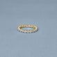 Stone and Strand 14K Yellow Gold LAB-Created Shared Prong Eternity Band Editorial Image