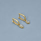 Stone and Strand 14K Yellow Gold LAB-Created Shield Diamond Huggies Editorial Image