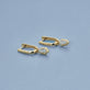 Stone and Strand 14K Yellow Gold LAB-Created Shield Diamond Huggies Editorial Image