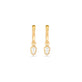 Stone and Strand 14K Yellow Gold LAB-Created Shield Diamond Huggies Front Image
