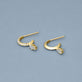 Stone and Strand 14K Yellow Gold LAB-Created Shield Diamond Pave Huggies Editorial Image