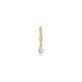 Stone and Strand 14K Yellow Gold LAB-Created Shield Diamond Pave Huggie Single Front Left Image