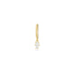 Stone and Strand 14K Yellow Gold LAB-Created Shield Diamond Pave Huggie Single Front Right Image