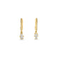Stone and Strand 14K Yellow Gold LAB-Created Shield Diamond Pave Huggies Front Image
