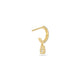 Stone and Strand 14K Yellow Gold LAB-Created Shield Diamond Pave Huggie Single Rear Left Image