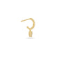 Stone and Strand 14K Yellow Gold LAB-Created Shield Diamond Pave Huggie Single Rear Right Image