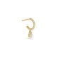 Stone and Strand 14K Yellow Gold LAB-Created Shield Diamond Pave Huggie Single Side Left Image