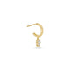 Stone and Strand 14K Yellow Gold LAB-Created Shield Diamond Pave Huggie Single Side Right Image