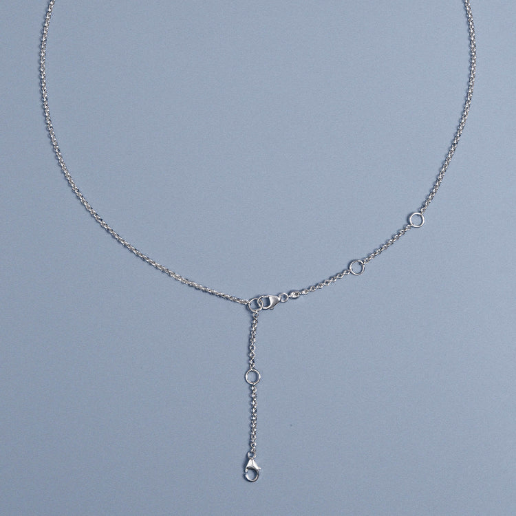 Stone and Strand Sterling Silver LAB-Created Double Rolo Pivot Chain Editorial Image