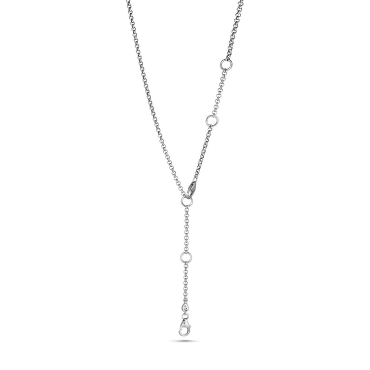 Stone and Strand Sterling Silver LAB-Created Double Rolo Pivot Chain Front Image