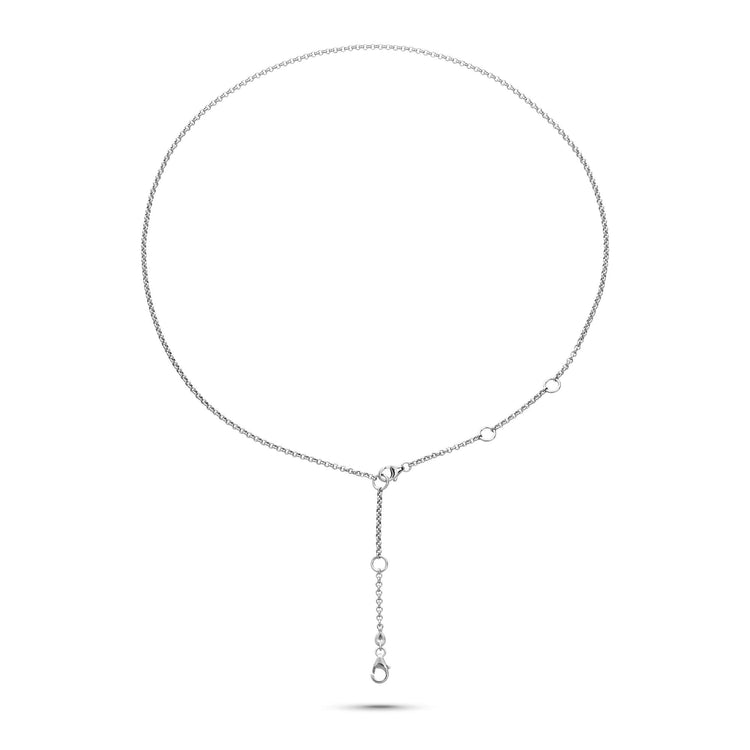 Stone and Strand Sterling Silver LAB-Created Double Rolo Pivot Chain Front Image