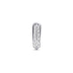 Stone and Strand Sterling Silver LAB-Created Silver Knife Edge Single Hoop Front Image
