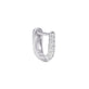 Stone and Strand Sterling Silver LAB-Created Silver Knife Edge Single Hoop Side Image
