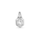 Stone and Strand Sterling Silver LAB-Created Pave Hexagon Charm Front Image