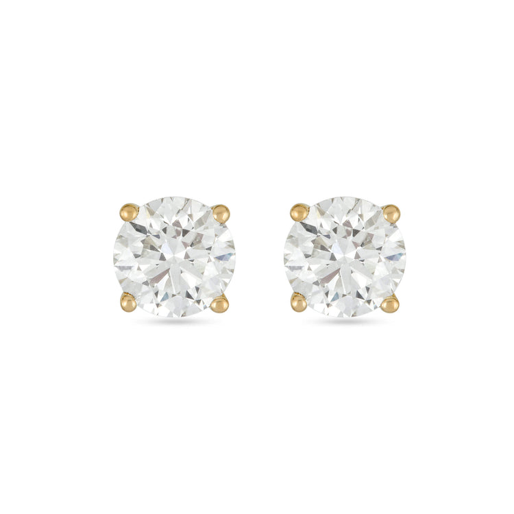 Stone and Strand 14K Yellow Gold Lab-Created Classic Diamond Studs Front Image