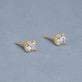 Stone and Strand 14K Yellow Gold LAB-Created Diamond Essential Round Stud Earrings Editorial Image