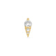 Stone and Strand 14K Yellow Gold LAB-Created To The Second Hole Flat Back Piercing Earring Front Image
