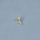 Stone and Strand 14K Yellow Gold LAB-Created Triangle Point Second Hole Flat Back Piercing Earring Editorial Image