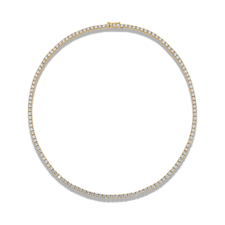 Stone and Strand 14K Yellow Gold Lab-Created Unflippable Tennis Necklace Front Image