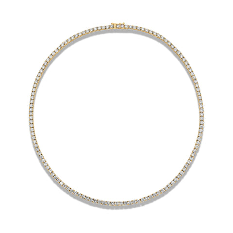 Stone and Strand 14K Yellow Gold Lab-Created Unflippable Tennis Necklace Front Image