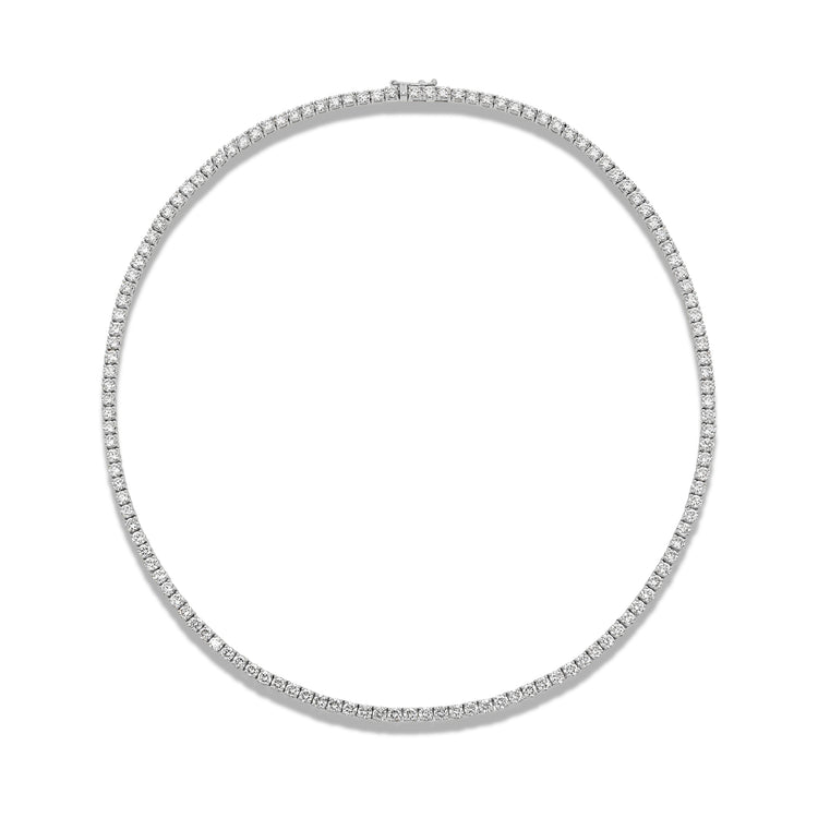 Stone and Strand 14K White Gold Lab-Created Unflipable Tennis Necklace Front Image