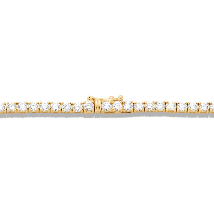 Stone and Strand 14K Yellow Gold Lab-Created Unflippable Tennis Necklace Clasp Image