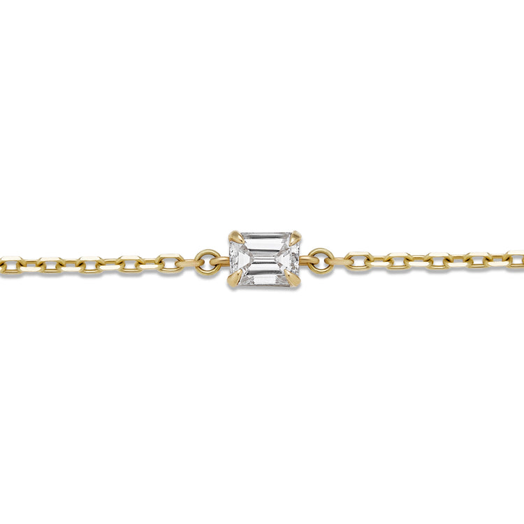 Stone and Strand 14K Yellow Gold Lab-Created Diamond Looking Glass Bracelet Close Up Image