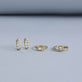 Still life image of Large Lab-Created Diamond Soiree Signet with Stone and Strand solid gold jewelry
