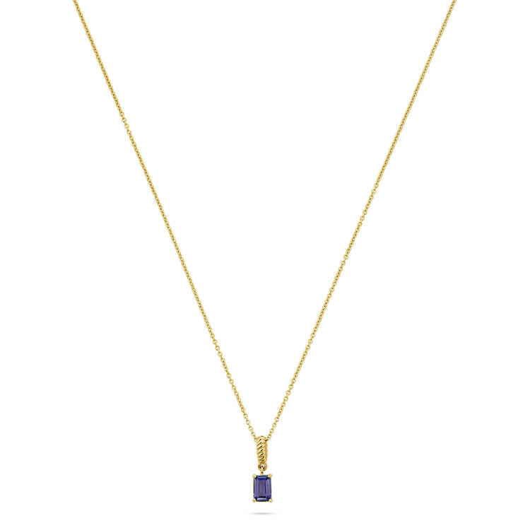 Stone and Strand 10K Yellow Gold Lakeside Tanzanite Necklace Image
