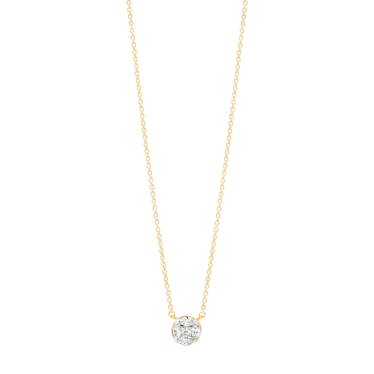 Stone and Strand 10K Yellow Gold Large Mosaic Diamond Necklace Front Image