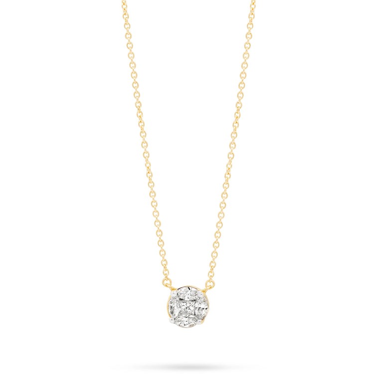 Stone and Strand 10K Yellow Gold Large Mosaic Diamond Necklace Front Image