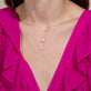 Image of 10K Yellow Gold Large Mosaic Diamond Necklace with Stone and Strand Necklaces