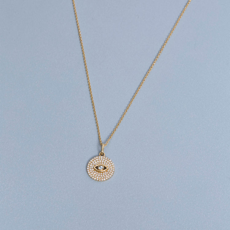 Still life image of Large Pave Evil Eye Necklace