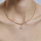 Image of 10K Yellow Gold Large Pave Evil Eye Necklace with Stone and Strand Necklaces