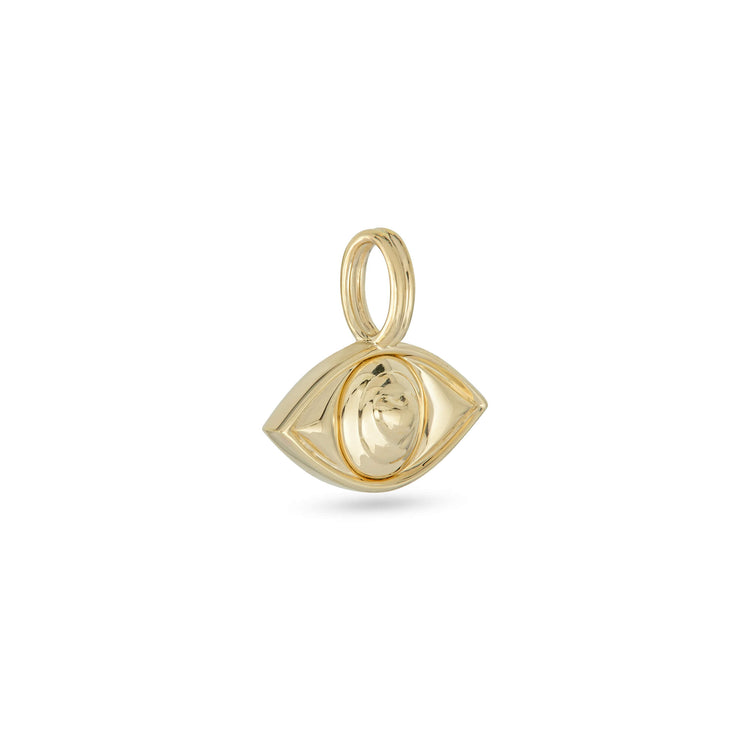 Stone and Strand 14K Yellow Gold Large Third Eye Charm Side Image