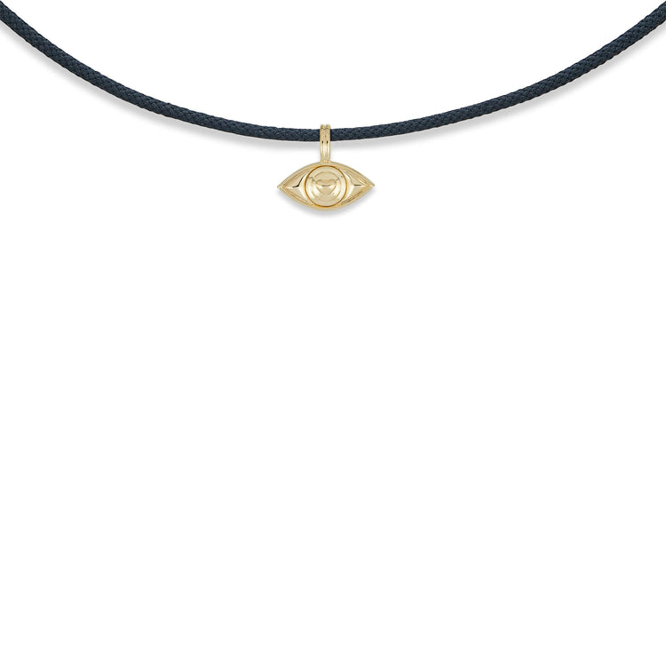 Stone and Strand 14K Yellow Gold Large Third Eye Choker Close Up Image