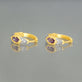 Stone and Strand 14K Yellow Gold Lavender Haze Pave Pink Amethyst Huggies Editorial Image