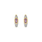 Stone and Strand 14K Yellow Gold Lavender Haze Pave Pink Amethyst Huggies Front Image